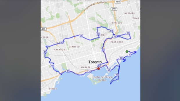 Route Map for Maliyah's Hike