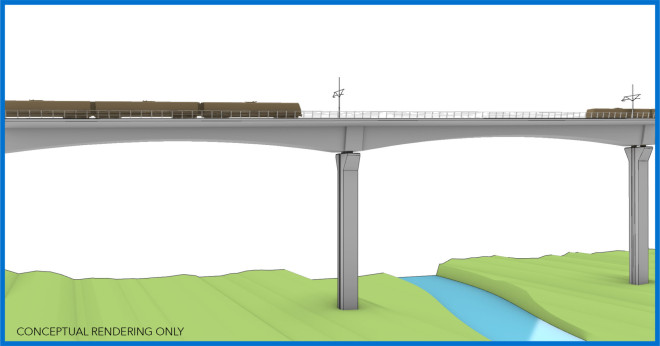 Conceptual rendering of Don Valley crossing